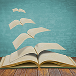 Open flying old books