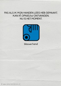 7-9 blauwe hand
