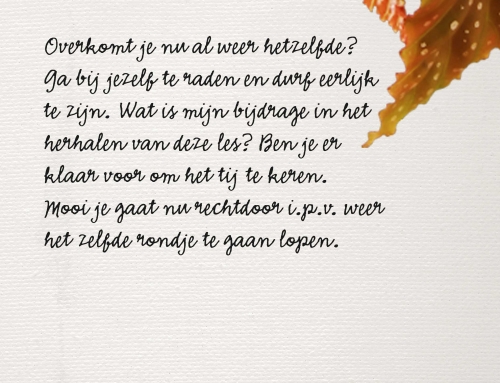 Ga bij jezelf te raden