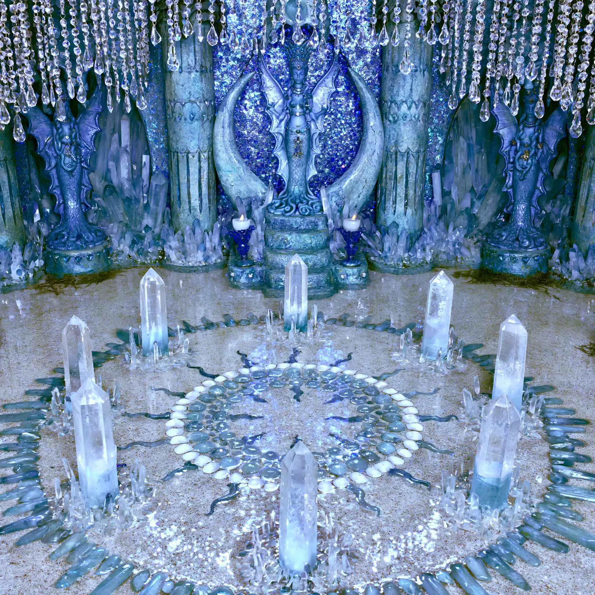 Kristalraster in een Atlantische tempel
